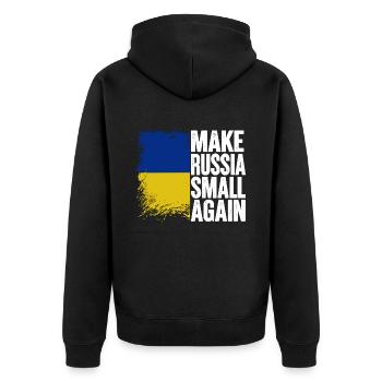 Rendre la Russie à nouveau petite - Veste à capuche bio Premium Unisexe - noir - Dos - Nico (187cm)