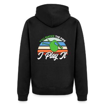 Scottish bagpipes Bagpipes Bagpipes Gesche - Unisex Premium Organic Zip Hoodie - black - Back - Nico (187cm)
