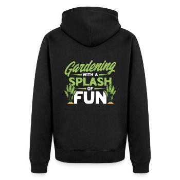Jardinage d’eau avec une touche de G amusant - Veste à capuche bio Premium Unisexe - noir - Dos - Nico (187cm)