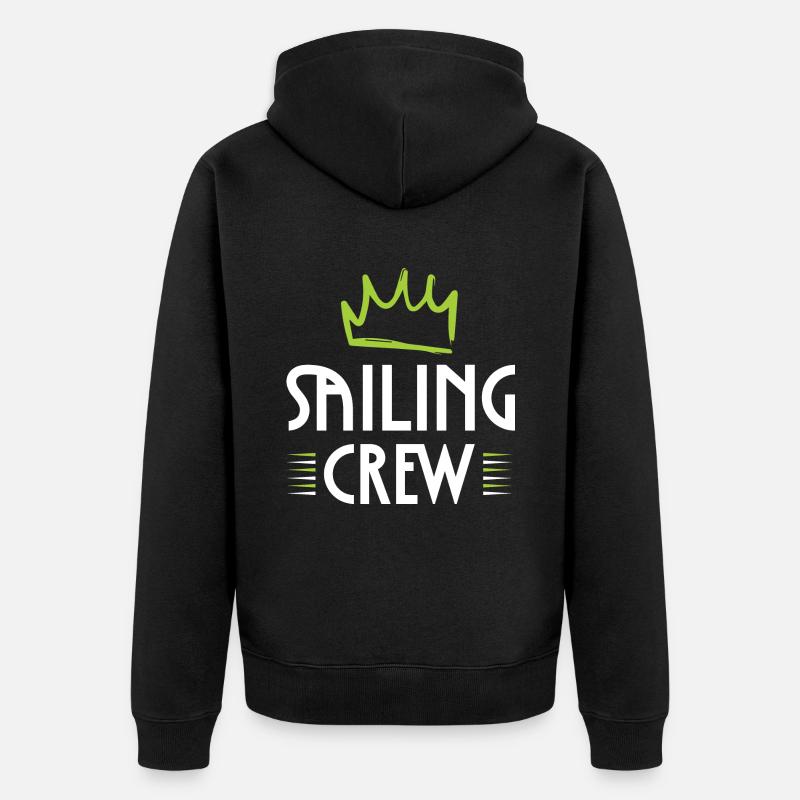 Sailing Crew - Unisex Premium Bio Zip Hoodie - Schwarz