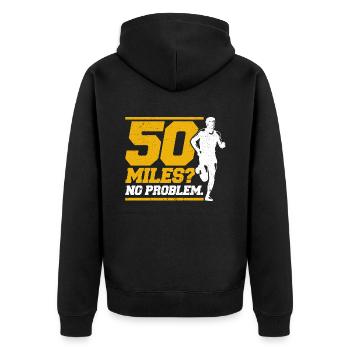 Ultramarathon Trail Running Ultramarathon Runner Ges - Veste à capuche bio Premium Unisexe - noir - Dos - Nico (187cm)