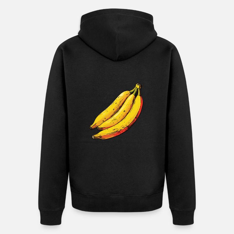 Le bonheur de la banane - Veste à capuche bio Premium Unisexe - noir