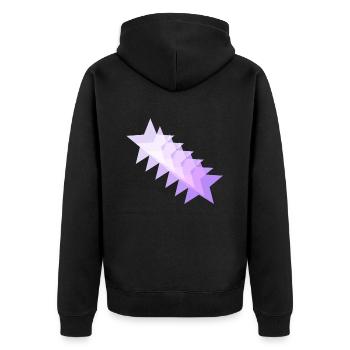 Stars pink purple pink gift idea pattern - Unisex Premium Organic Zip Hoodie - black - Back - Nico (187cm)