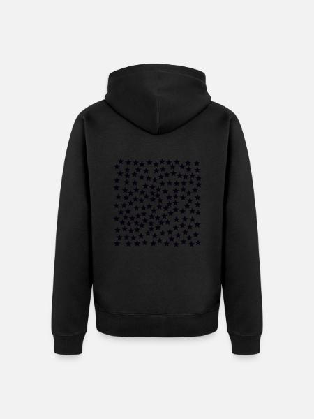 Schwarze Sterne Geschenkidee - Unisex Premium Bio Zip Hoodie - Schwarz