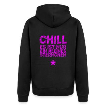 Gendern Pro Gendern Geschenkidee Feminismus queer - Unisex Premium Bio Zip Hoodie - Schwarz - Hinten - Nico (187cm)