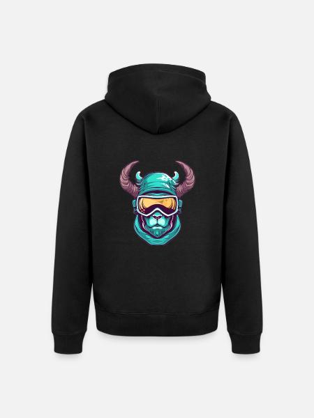 Steinbock Wintersport - Unisex Premium Bio Zip Hoodie - Schwarz