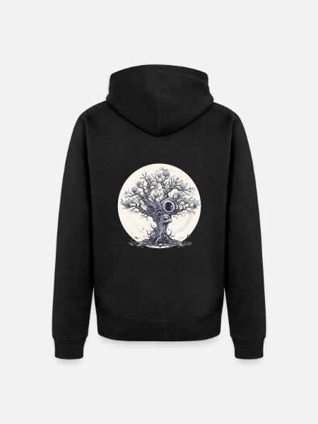 Wunder Baum Fantasie - Unisex Premium Bio Zip Hoodie - Schwarz