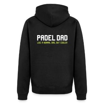 Padel Papa Padeltennis Papa Joueur de Padel de Tennis - Veste à capuche bio Premium Unisexe - noir - Dos - Nico (187cm)