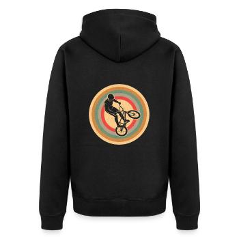 BMX Rider Bike Vintage Boys Bike BMX - Veste à capuche bio Premium Unisexe - noir - Dos - Nico (187cm)