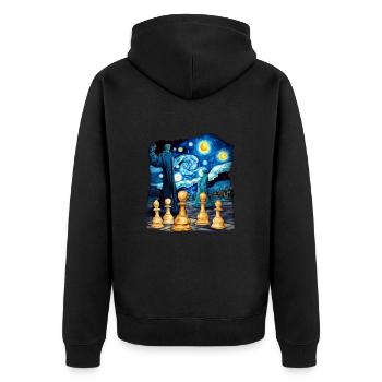Echecs au clair de lune - Veste à capuche bio Premium Unisexe - noir - Dos - Nico (187cm)