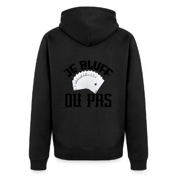 Je Bluff Ou Pas Poker Casino - Veste à capuche bio Premium Unisexe - noir - Dos - Nico (187cm)