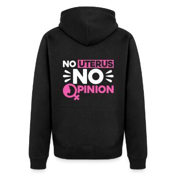Droits des femmes Autonomisation féministe - Veste à capuche bio Premium Unisexe - noir - Dos - Nico (187cm)