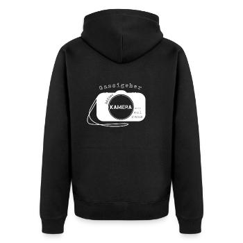 Fotograf fotografieren - Unisex Premium Bio Zip Hoodie - Schwarz - Hinten - Nico (187cm)