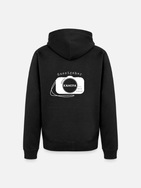 Fotograf fotografieren - Unisex Premium Bio Zip Hoodie - Schwarz