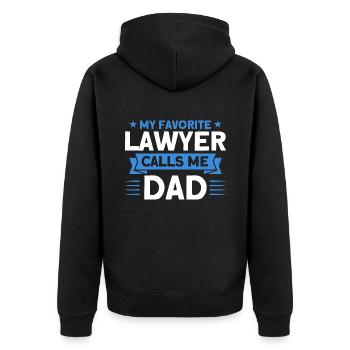 Avocat en droit Étudiant en droit Faculté de droit - Veste à capuche bio Premium Unisexe - noir - Dos - Nico (187cm)