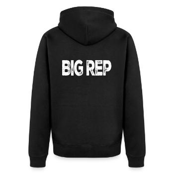 big rep reputation womens gift for music lover - Unisex Premium Organic Zip Hoodie - black - Back - Nico (187cm)