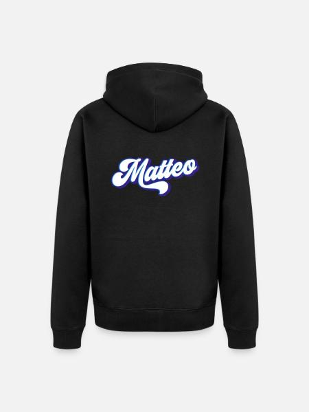 Matteo | Couleurs changeantes - Veste à capuche bio Premium Unisexe - noir