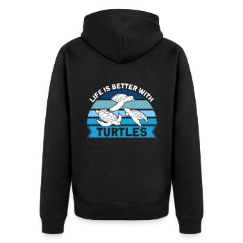 Tortues de mer Amoureux des tortues Schildkrö - Veste à capuche bio Premium Unisexe - noir - Dos - Nico (187cm)