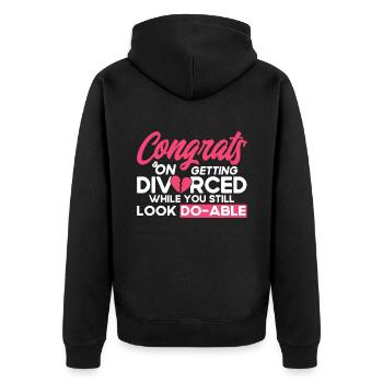 Divorce Divorcé Don divorcé - Veste à capuche bio Premium Unisexe - noir - Dos - Nico (187cm)