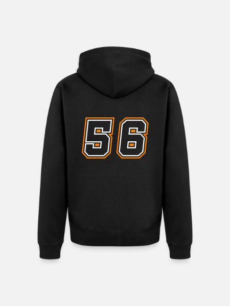 56 Number Symbol - Unisex Premium Organic Zip Hoodie - black