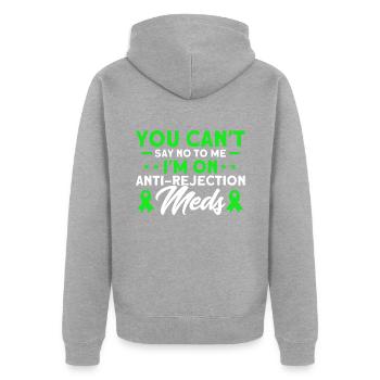 Organ Transplantation Organ Donor Surgery - Unisex Premium Organic Zip Hoodie - heather grey - Back - Nico (187cm)