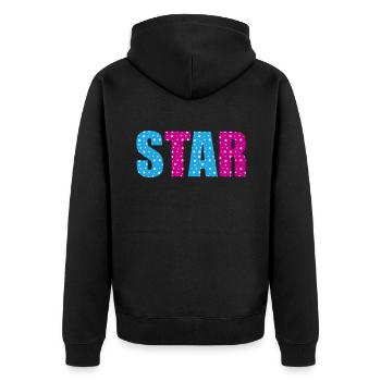 Star Stars | Colors changeable - Unisex Premium Organic Zip Hoodie - black - Back - Nico (187cm)