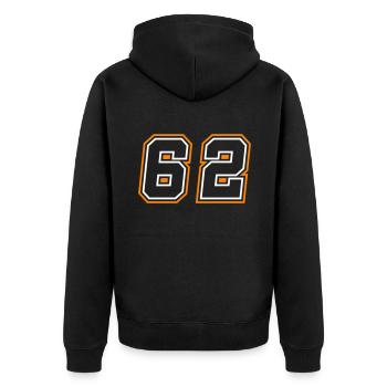 Symbole numérique 62 - Veste à capuche bio Premium Unisexe - noir - Dos - Nico (187cm)