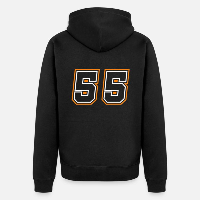 Symbole numérique 55 - Veste à capuche bio Premium Unisexe - noir