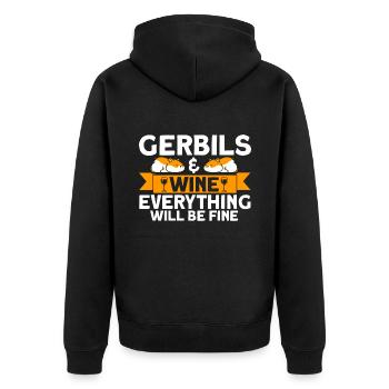 Rennmaus Rennmaus Liebhaber Rennmäuse Geschenk - Unisex Premium Bio Zip Hoodie - Schwarz - Hinten - Nico (187cm)