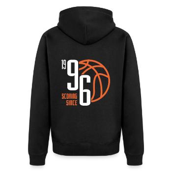 27. Geburtstag Basketball 27 Jahre Jahrgang 1996 - Unisex Premium Bio Zip Hoodie - Schwarz - Hinten - Nico (187cm)