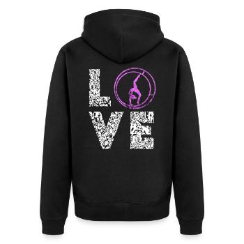 Cadeaux Rhönrad Love Love Rhönradturnen Rhönrad - Veste à capuche bio Premium Unisexe - noir - Dos - Nico (187cm)