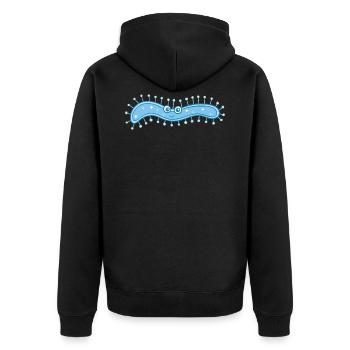 MICROBIOLOGIST: Sweet bacteria - Unisex Premium Organic Zip Hoodie - black - Back - Nico (187cm)