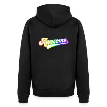 Awesome LGBTQ Pride | Show pride and diversity - Unisex Premium Organic Zip Hoodie - black - Back - Nico (187cm)