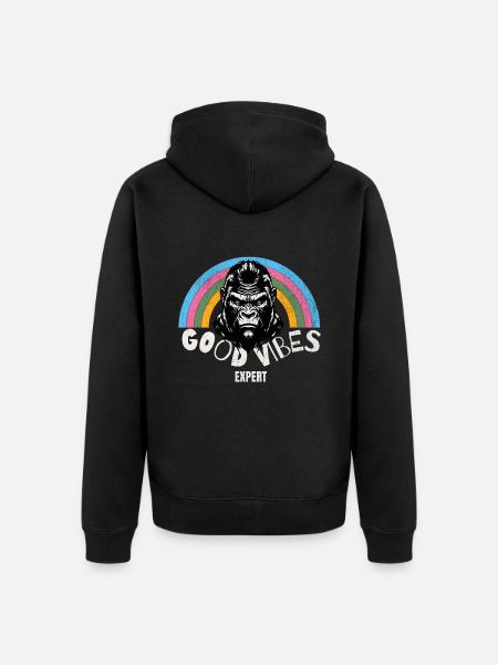 Gorilla expert - Unisex Premium Organic Zip Hoodie - black