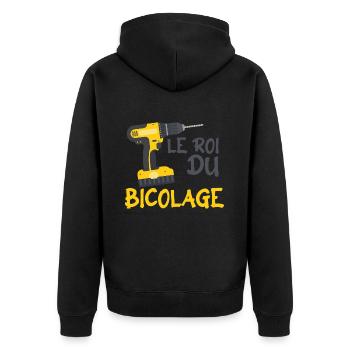 Le Roi Du Bricolage C'est Papy Bricoleur - Veste à capuche bio Premium Unisexe - noir - Dos - Nico (187cm)