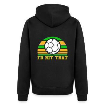 Fan de football gaélique Équipe d’Irlande - Veste à capuche bio Premium Unisexe - noir - Dos - Nico (187cm)