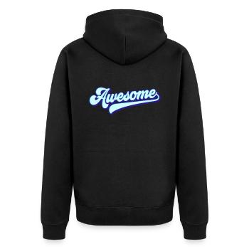 Awesome | Colors change - Unisex Premium Organic Zip Hoodie - black - Back - Nico (187cm)