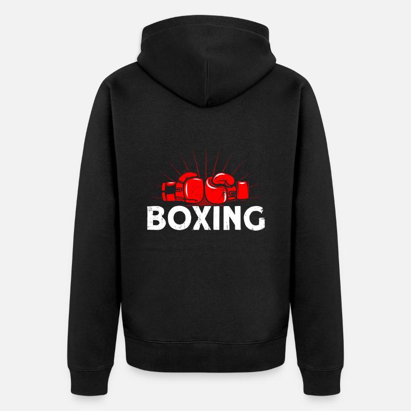 Boxen Boxen Geschenk - Unisex Premium Bio Zip Hoodie - Schwarz