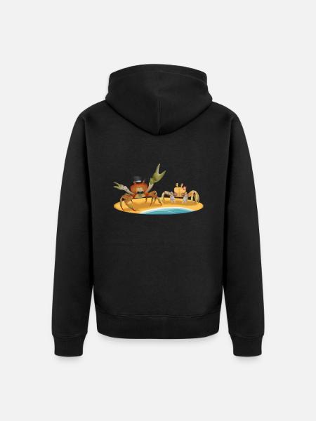 Crab with Girlfriend - Engagement Gift - Unisex Premium Organic Zip Hoodie - black