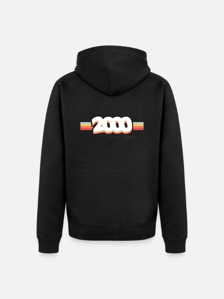 2000 the birth of legends - Unisex Premium Organic Zip Hoodie - black