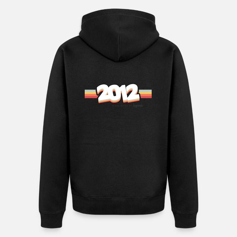 2012 Die Geburt der Legenden - Unisex Premium Bio Zip Hoodie - Schwarz