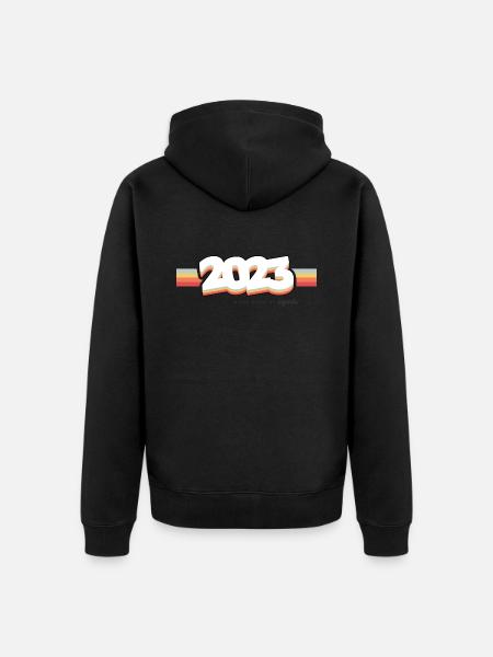 2023 the birth of legends - Unisex Premium Organic Zip Hoodie - black