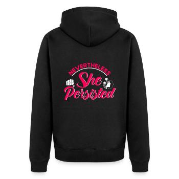 Women's Rights Feminist Empowerment Legislation - Unisex Premium Organic Zip Hoodie - black - Back - Nico (187cm)