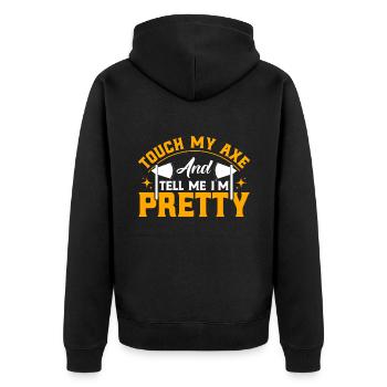 Axe Throwing Competitions Axe Throwing Axes - Unisex Premium Organic Zip Hoodie - black - Back - Nico (187cm)