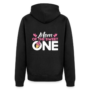 La mère du cadeau de crème glacée sucrée - Veste à capuche bio Premium Unisexe - noir - Dos - Nico (187cm)