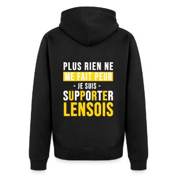Lens football supporter lensois foot - Veste à capuche bio Premium Unisexe - noir - Dos - Nico (187cm)