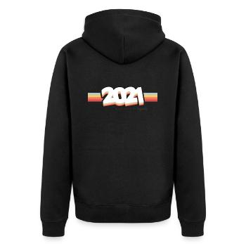 2021 the birth of legends - Unisex Premium Organic Zip Hoodie - black - Back - Nico (187cm)