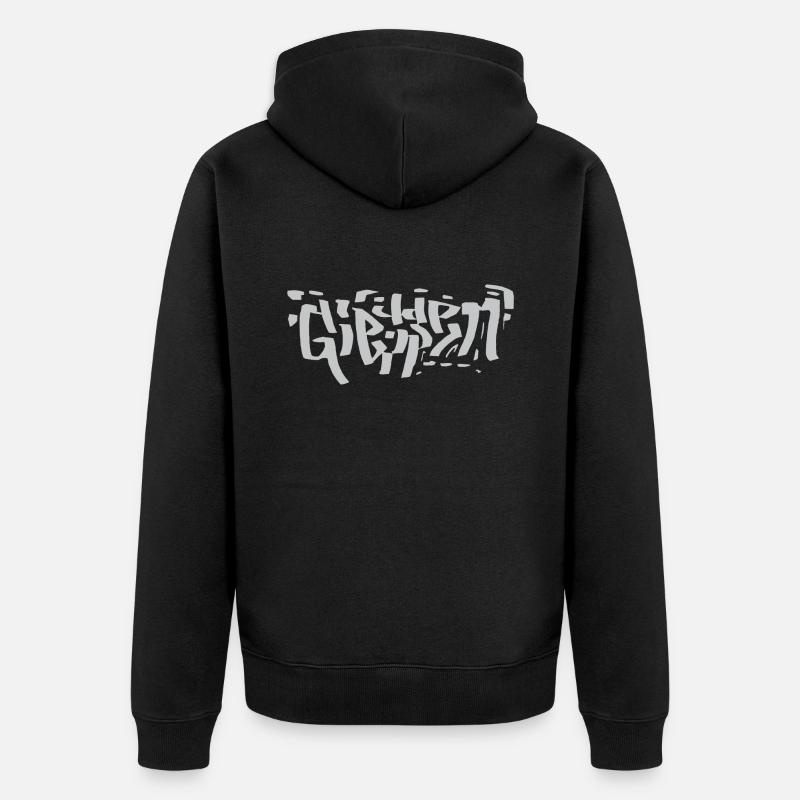 Giessen - Unisex Premium Bio Zip Hoodie - Schwarz