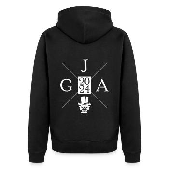 Enterrement de vie de garçon 2024 singe - Veste à capuche bio Premium Unisexe - noir - Dos - Nico (187cm)