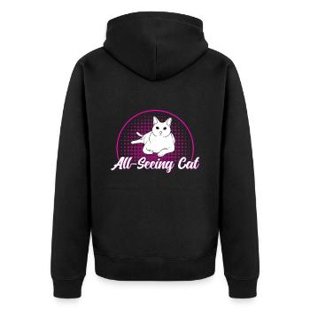 Chat Parents Chat Chats Dictons Cadeau - Veste à capuche bio Premium Unisexe - noir - Dos - Nico (187cm)